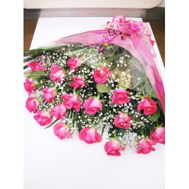 ピンクバラのゴージャス花束